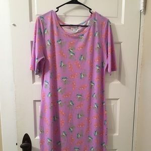 LuLaRoe XL Lilac Julia with bluejays
